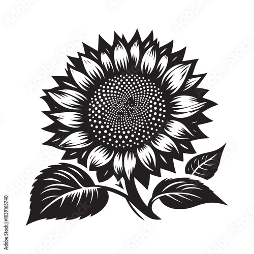 sunflower vector silhouette