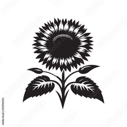 sunflower vector silhouette