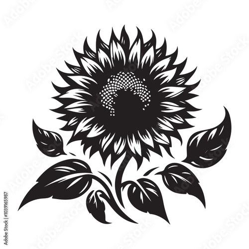 sunflower vector silhouette
