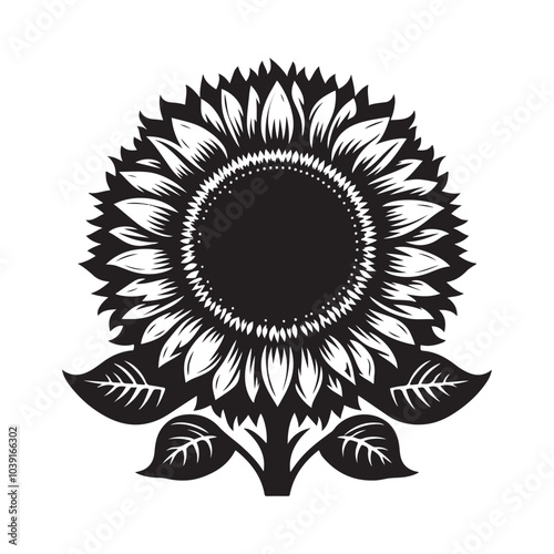 sunflower vector silhouette