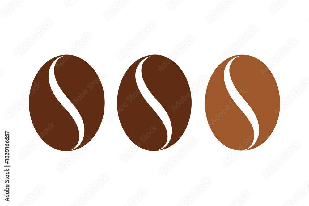 Brown coffee bean icon, Coffee bean vector set, vector illustration
Brown coffee bean icon, Coffee bean vector set, vector illustration