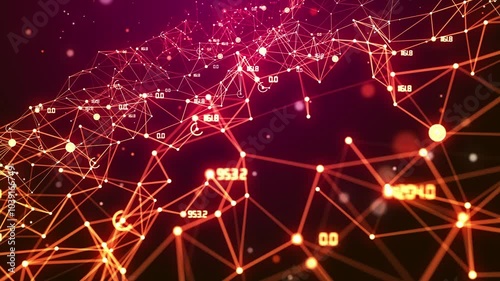 Connect Networks Tech Background Red Loop