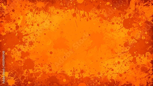 Abstract Splashes of Vivid Orange and Red on a Glowing Background