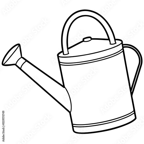 gardening watering Can line art
