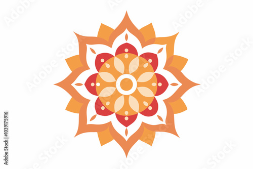 Minimal Mandala design | isolated vector silhouette illustration on white background