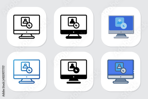 facetime icons with various design styles