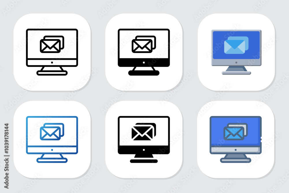 letters icons with various design styles letters icons with various design styles