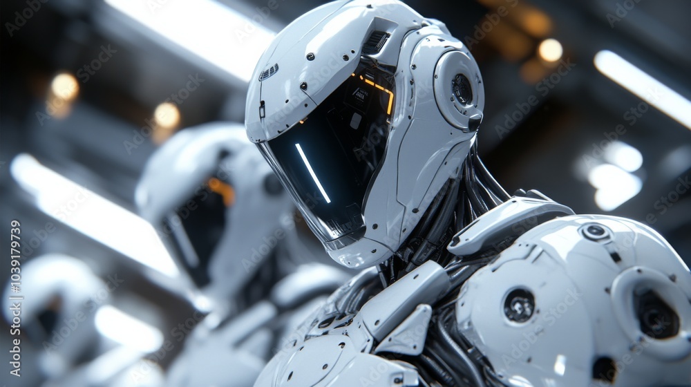 Fototapeta premium Modern AI Systems Development in a High-Tech Lab