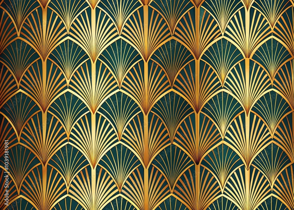 Timeless Art Deco seamless pattern featuring elegant golden lines, perfect for home decor, textiles, and fashion, encapsulating a luxurious aesthetic in one stunning vector illustration. Timeless Art Deco seamless pattern featuring elegant golden lines, perfect for home decor, textiles, and fashion, encapsulating a luxurious aesthetic in one stunning vector illustration.