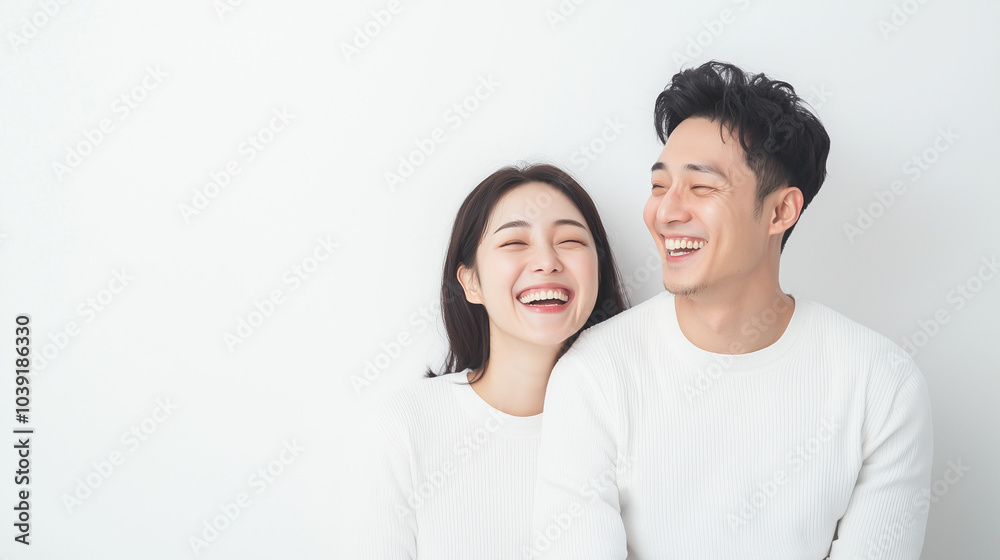 Smiling Couple's Intimate Connection: A heartwarming and genuine portrayal of a couple's shared joy and laughter, symbolizing love, happiness, and companionship. Smiling Couple's Intimate Connection: A heartwarming and genuine portrayal of a couple's shared joy and laughter, symbolizing love, happiness, and companionship.