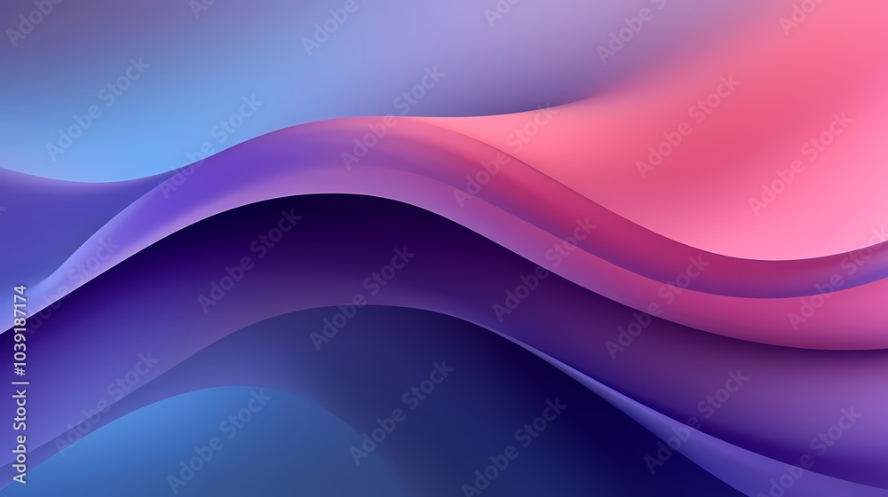 Fototapeta premium Digital technology blue purple gradient curve poster web page PPT background