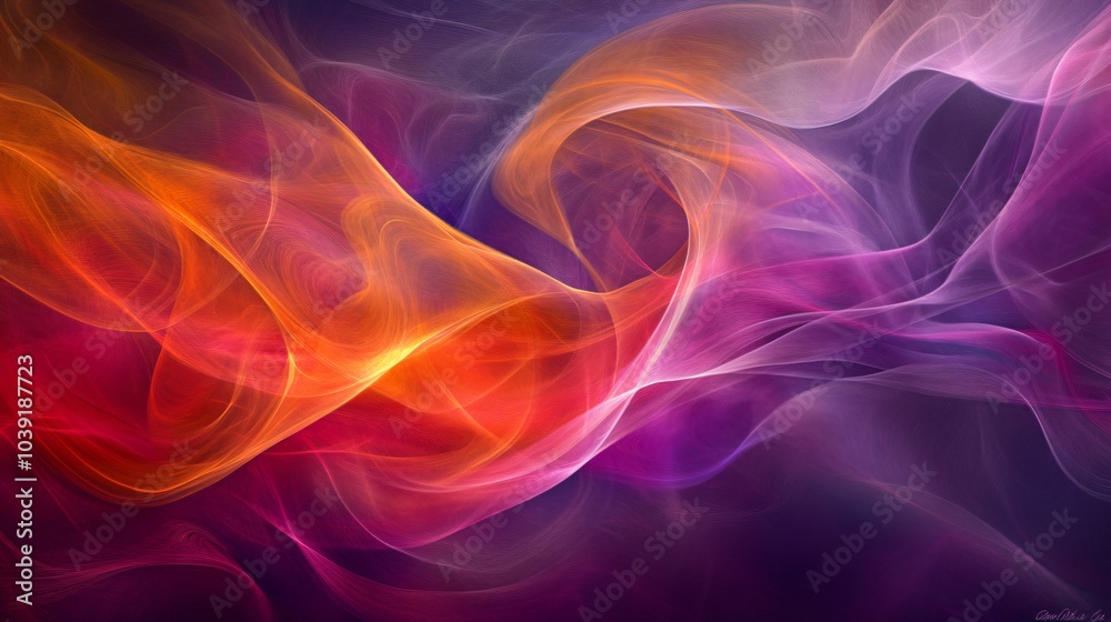 Abstract background with colorful waves and glowing lines. Abstract background with colorful waves and glowing lines.