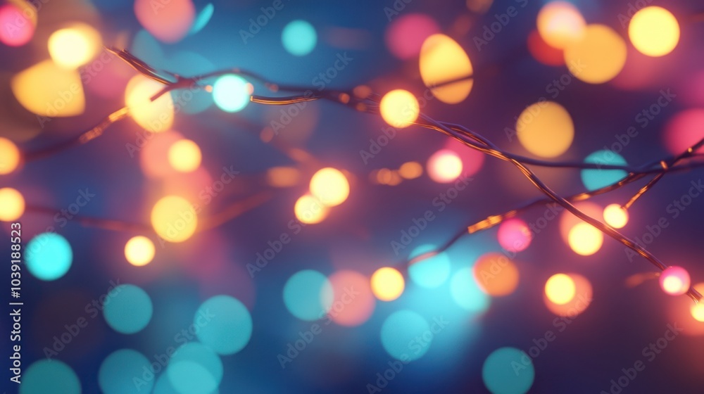 Colorful Holiday Lights Blurred Colorful Holiday Lights Blurred