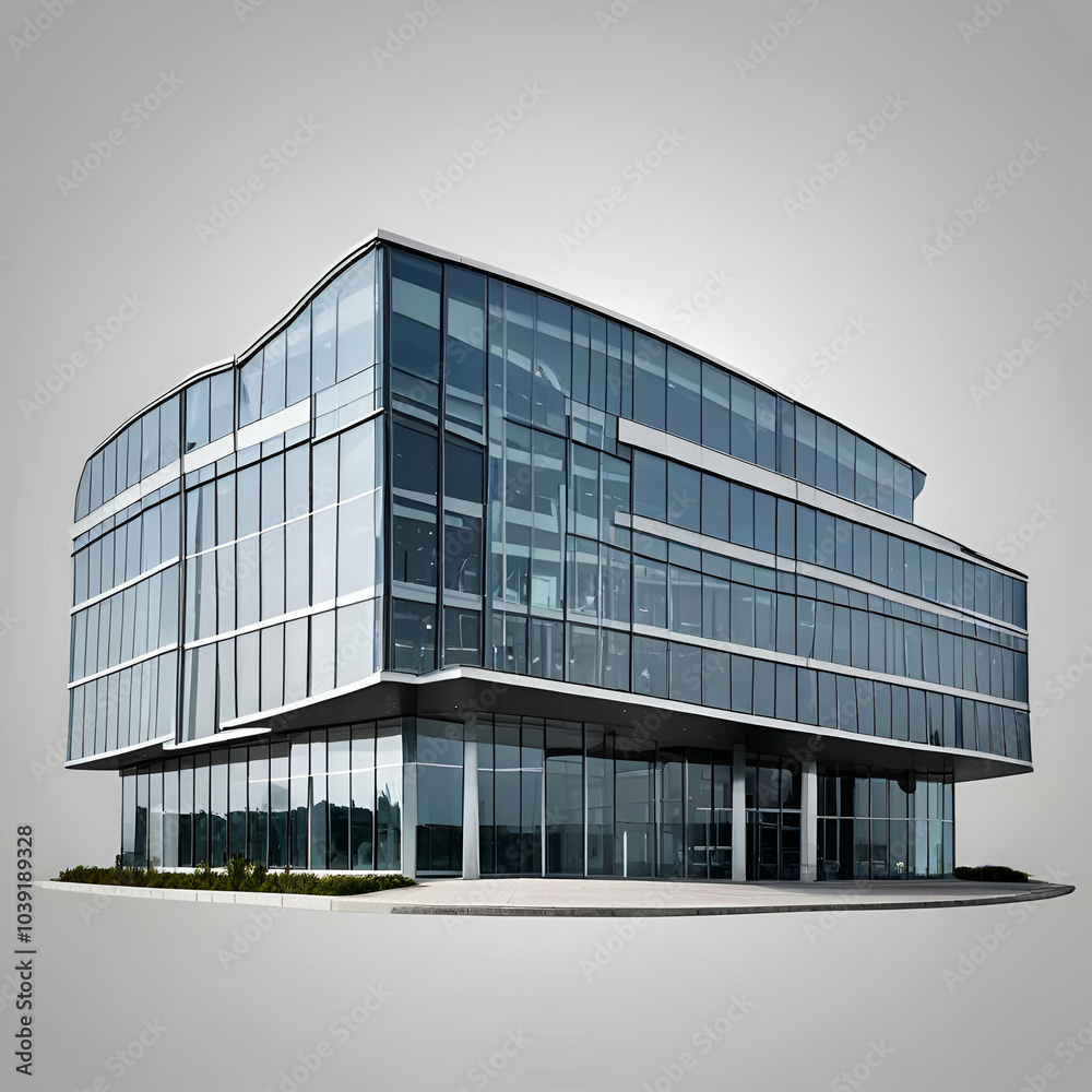 modern office building with glass windows modern office building with glass windows