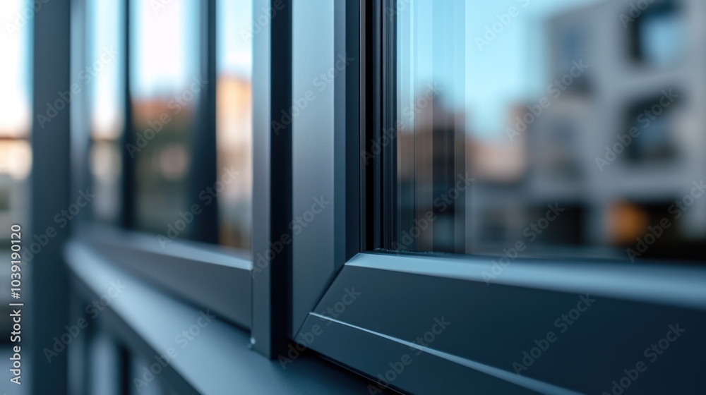 Modern Window Frame Closeup Modern Window Frame Closeup