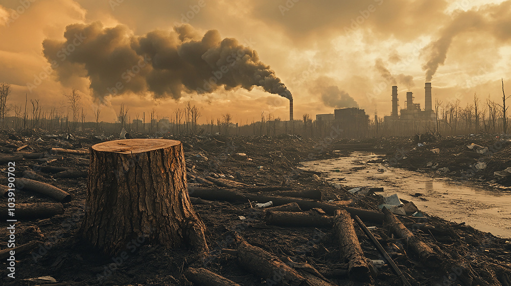 custom made wallpaper toronto digitalDevastated Forest Environmental Crisis Scene