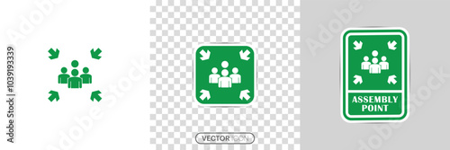 assembly, point, emergency, meeting, stamp, evacuation, gathering, arrow, exit, signs, danger, safety, warning, help, isolated, fire, security, symbol, icon, alarm, protection, background, accident, 
