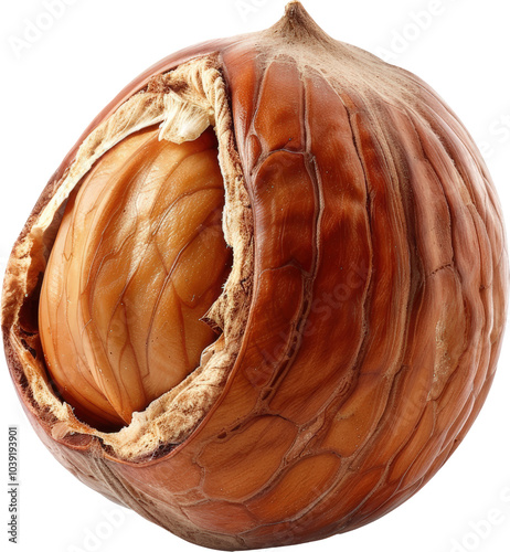 Close-up of a hazelnut