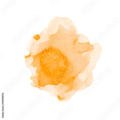 orange ink isolated on white