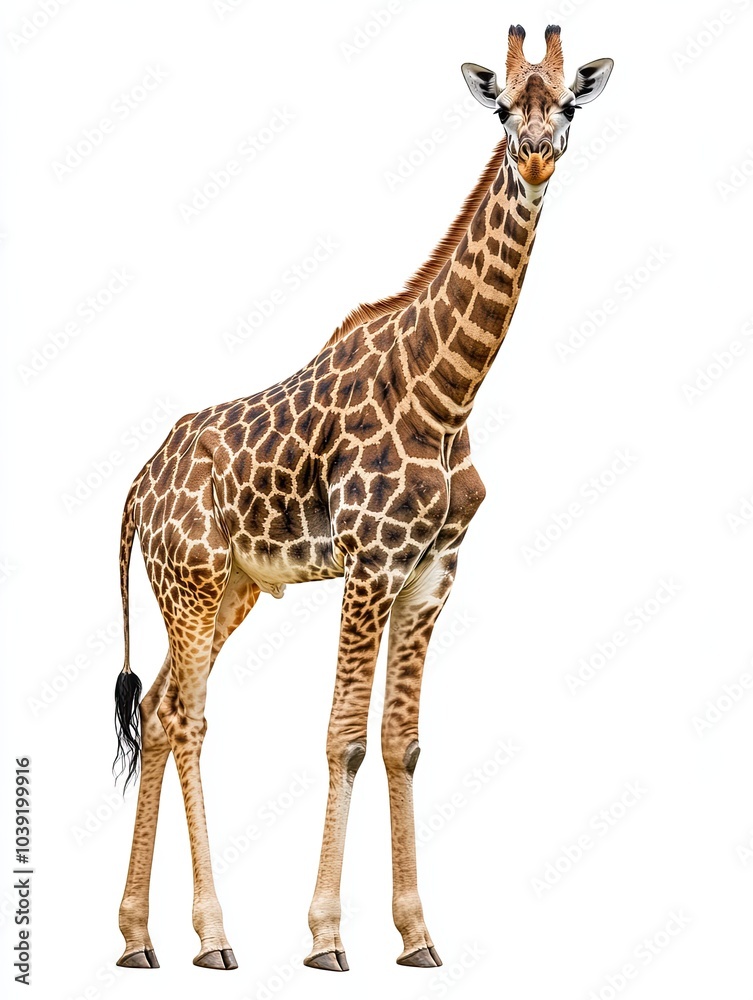Fototapeta premium giraffe isolated on white background