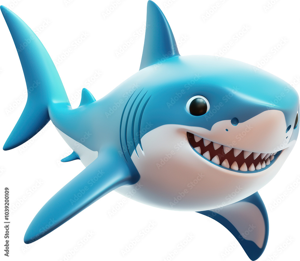 Smiling shark with sharp teeth Smiling shark with sharp teeth