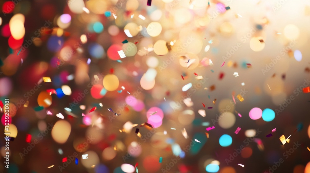 Naklejka premium Festive Confetti Celebration for New Year’s Eve