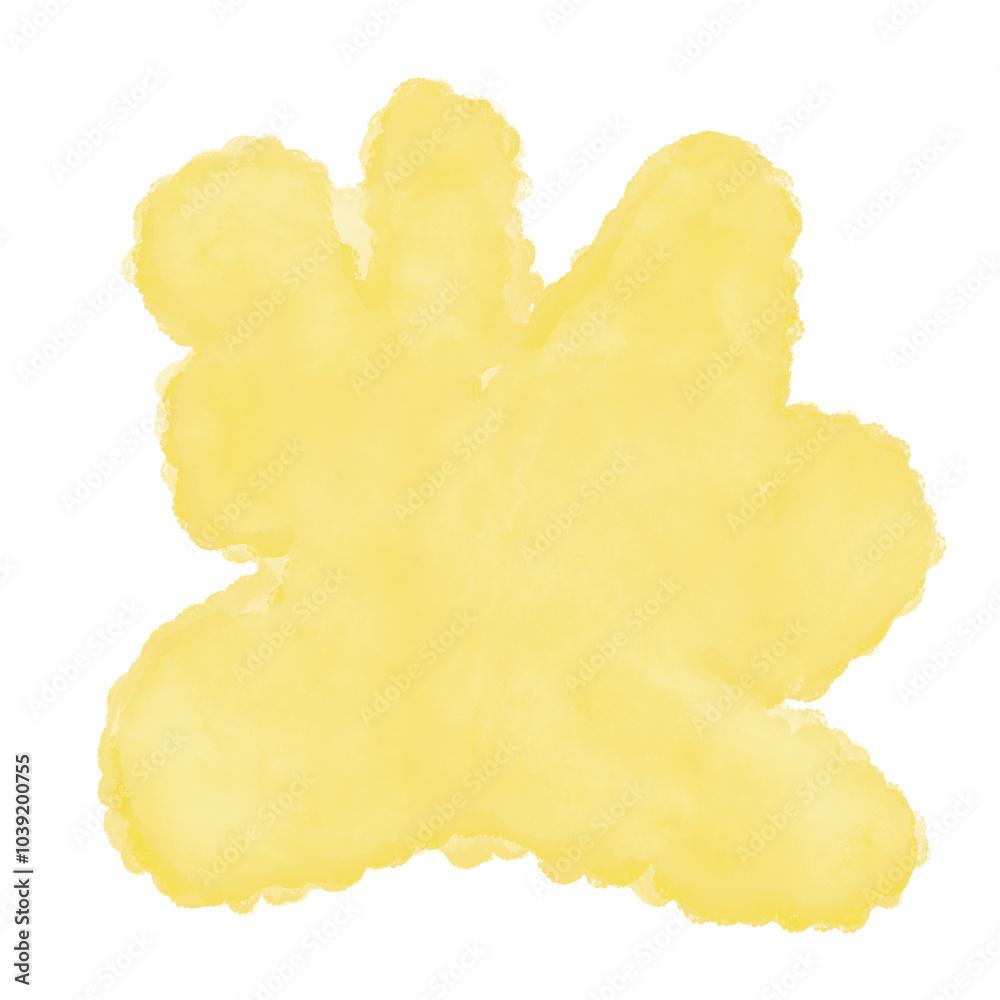 Yellow Watercolour Abstract Shapes Yellow Watercolour Abstract Shapes
