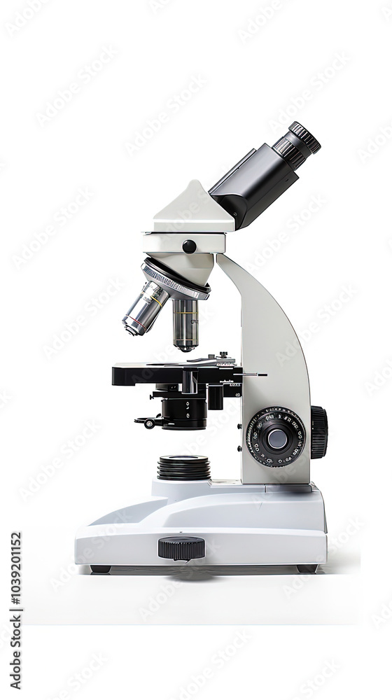 microscope on white background microscope on white background