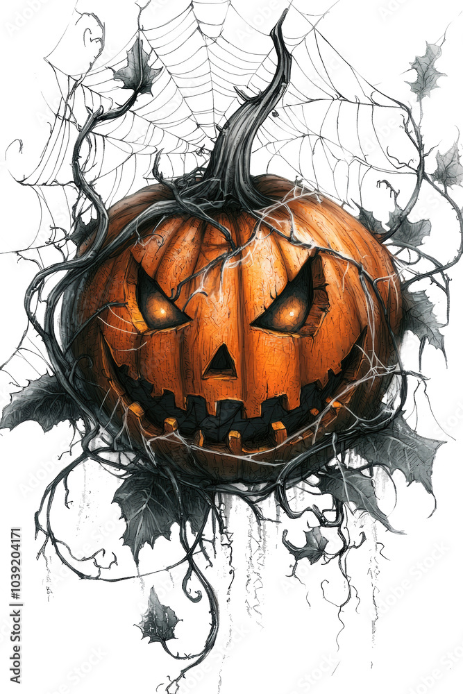 Spooky Halloween Jack-o'-Lantern Spooky Halloween Jack-o'-Lantern
