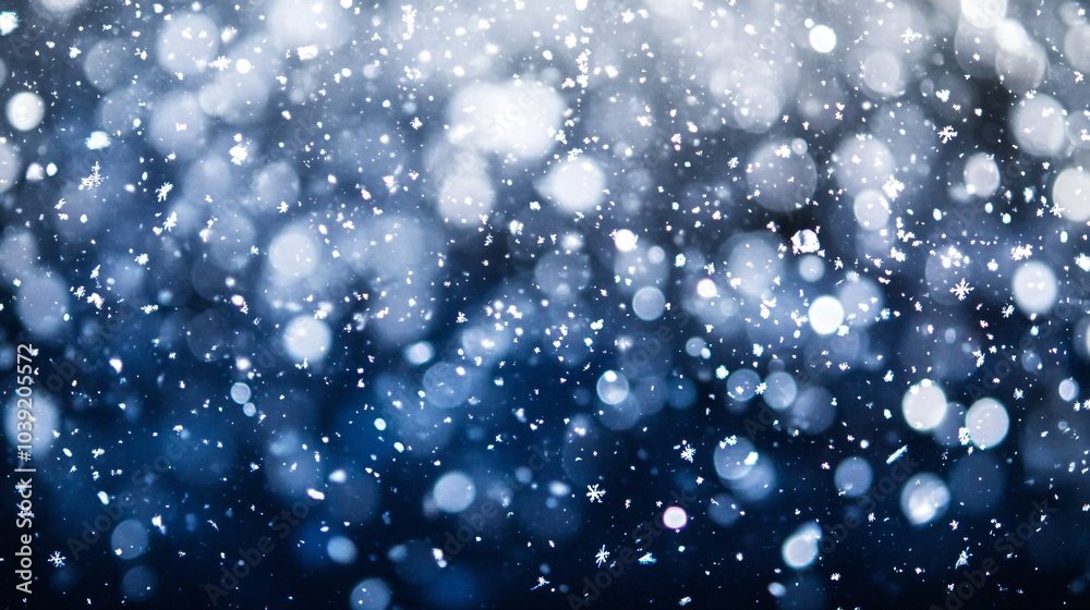 Abstract blue background with snowflakes and bokeh lights. Abstract blue background with snowflakes and bokeh lights.