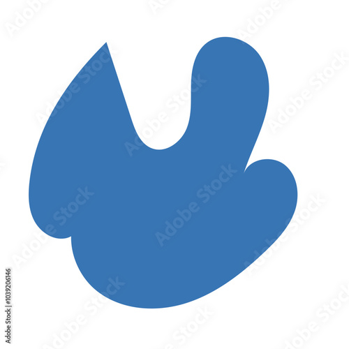 Blue yellow abstract shapes vectors 