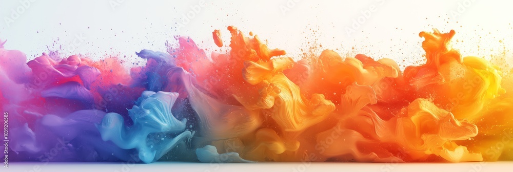 Obraz premium Abstract colorful paint splash background