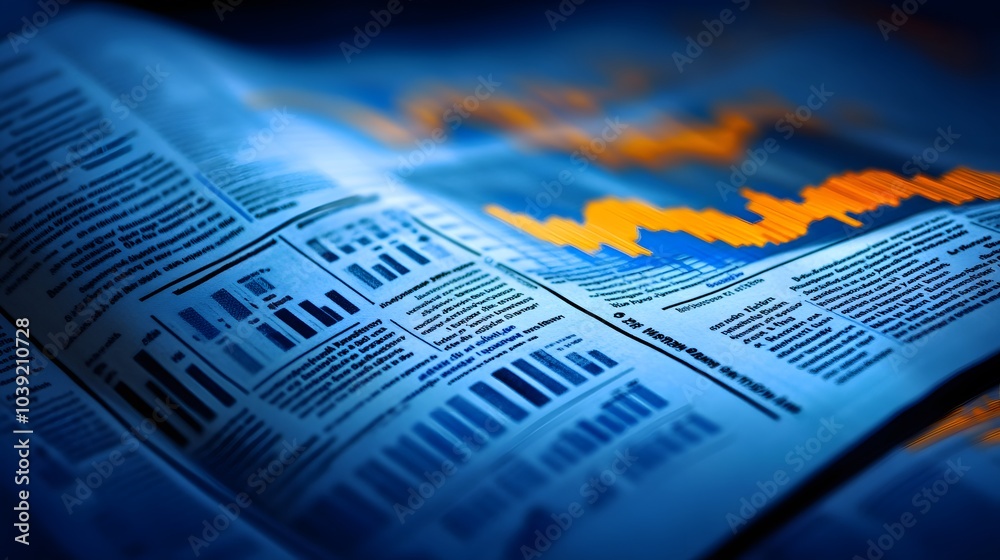 A close-up of financial data displayed on paper with graphs and charts, emphasizing economic analysis and trends. A close-up of financial data displayed on paper with graphs and charts, emphasizing economic analysis and trends.