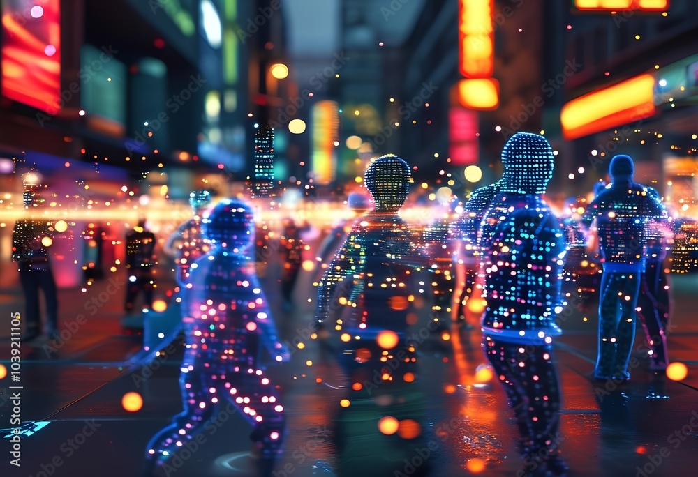 Fototapeta premium algorithm people