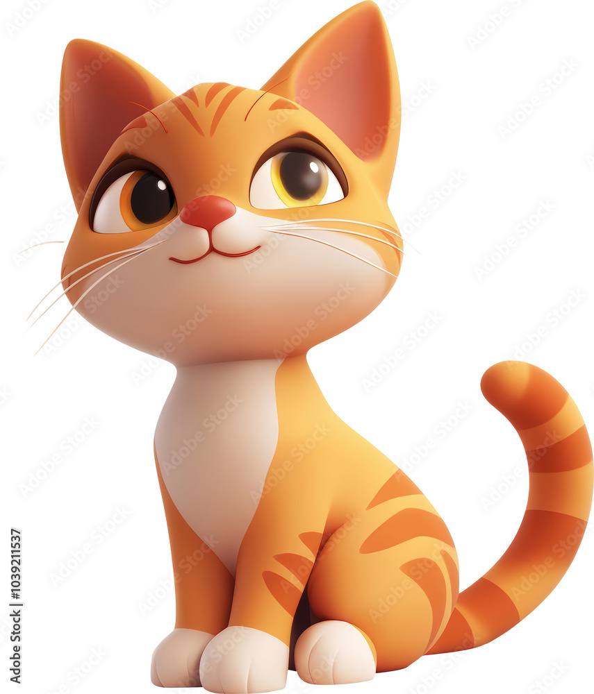 Fototapeta premium Cute cartoon cat