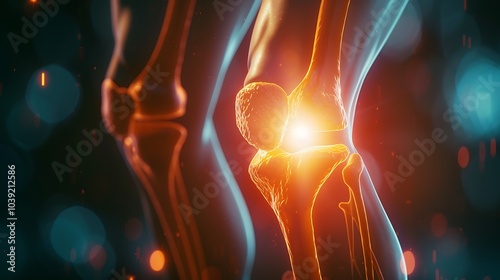 3d rendered illustration of a joggers painful knee
