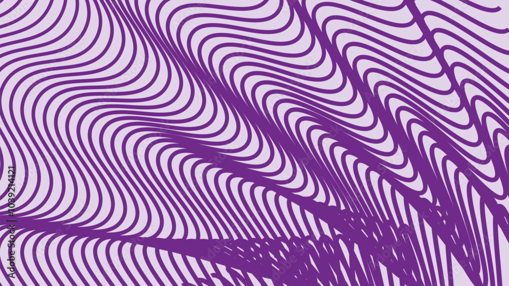 Obraz premium Purple wave line pattern abstract background