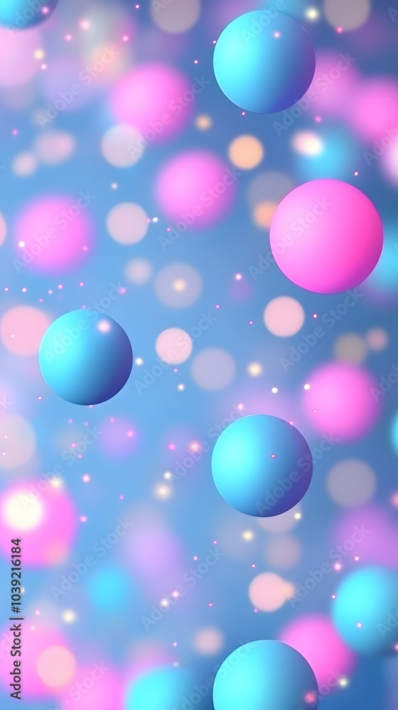 Vibrant 3D Bokeh with Bright Neon Lights Vibrant 3D Bokeh with Bright Neon Lights