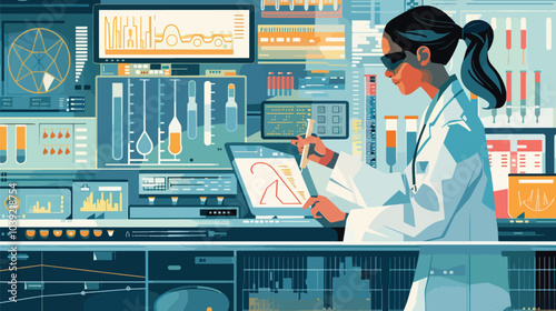 A scientist closely examining a specimen under a microscope, symbolizing curiosity-driven scientific discovery, Curiosity