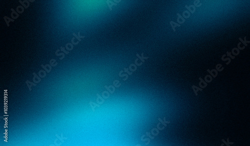 Abstract dark blue black color soft glowing grainy backdrop design. Vibrant noisy gradient on dark, bright, shine, glowing, website header, poster, banner.