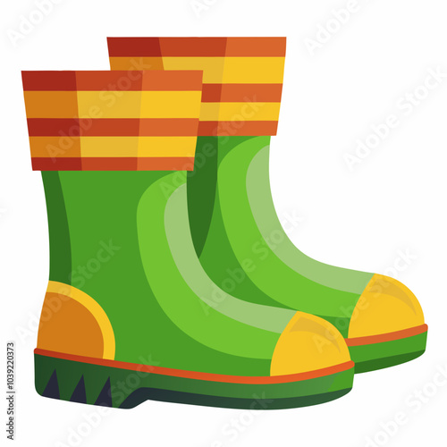pair of boots for gardening