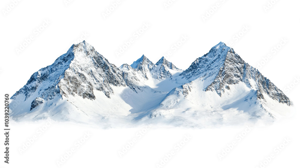 Obraz premium Majestic Snow-Capped Mountains Surrounded by Clouds for Stunning Landscape Photography