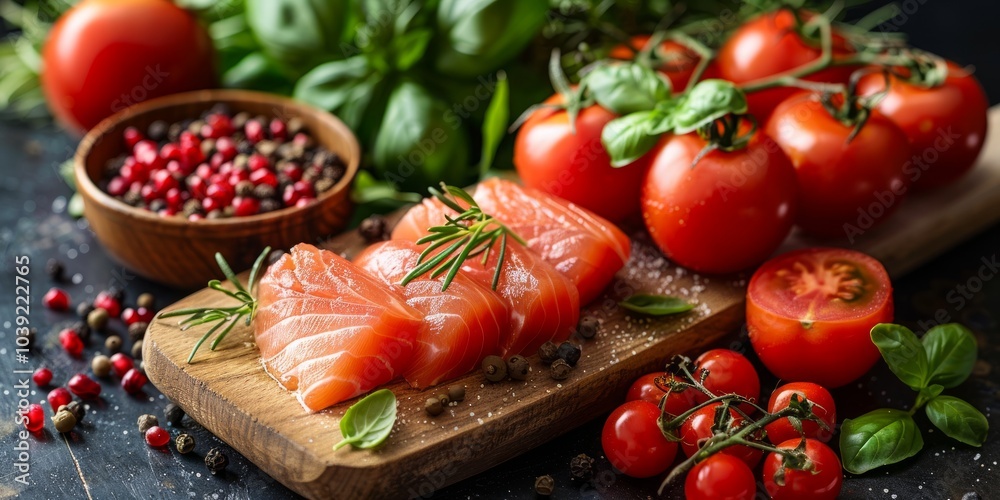 Salmon with Tomatoes and Spices Salmon with Tomatoes and Spices