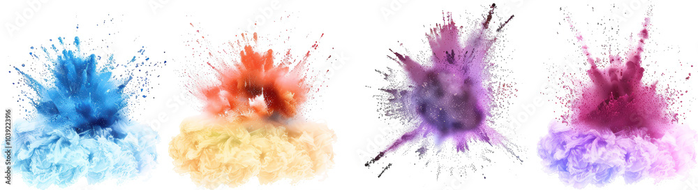 Colorful powder explosions Colorful powder explosions