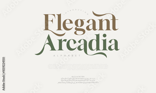 Elegant typography beauty fashion elegant minimalist serif italic fonts decorative wedding vintage retro logos. Minimal luxury font alphabet logo. Vector illustration