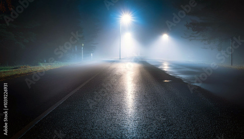 road in the fog