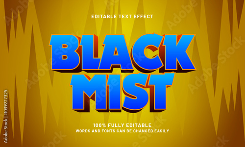 black mist editable text effects with a ghost and scary theme