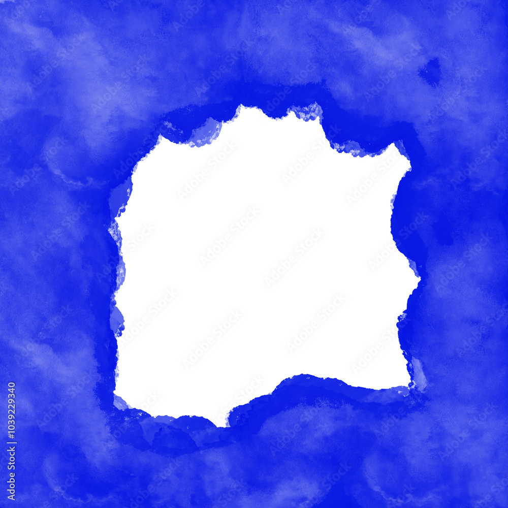 Blue Watercolour Frame Background Blue Watercolour Frame Background