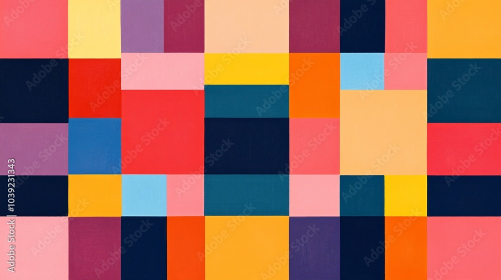 Abstract geometric pattern of colorful squares. Abstract geometric pattern of colorful squares.