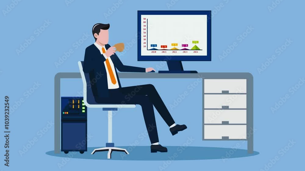 analytics and monitoring financial investment, loop background animation analytics and monitoring financial investment, loop background animation